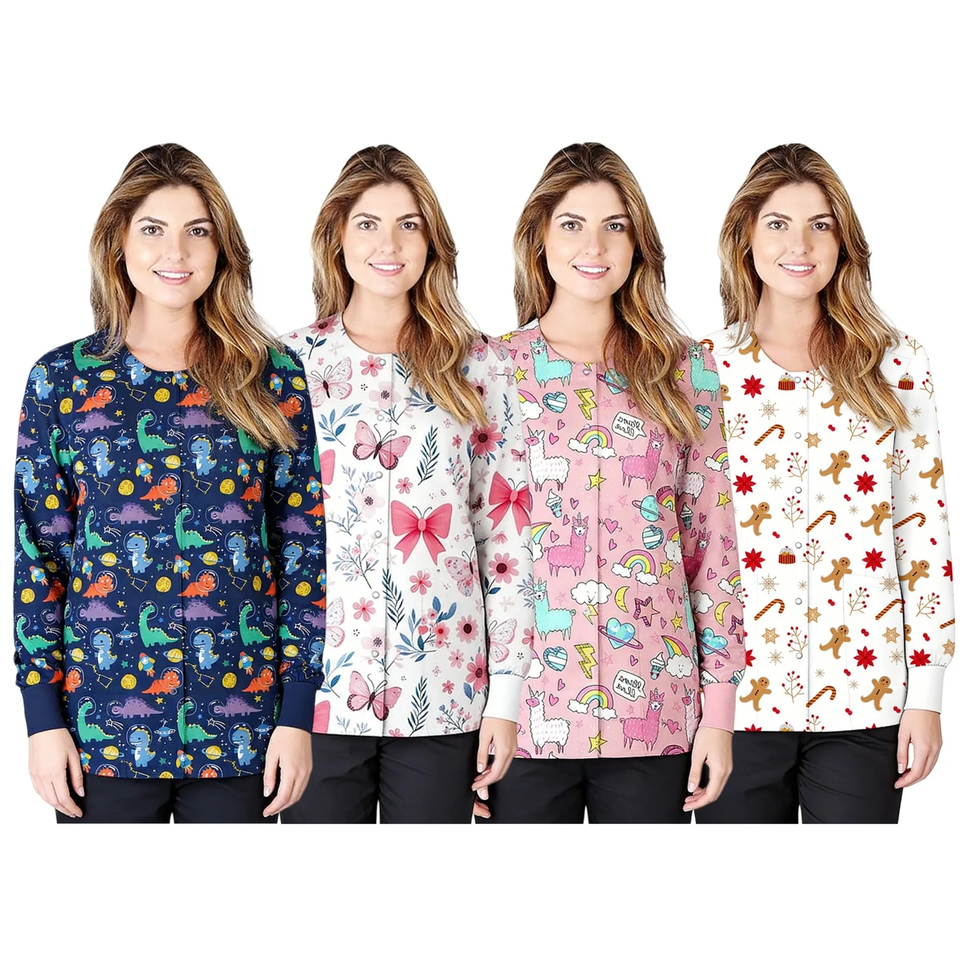 

Пальто с принтом динозавров, бабочек и радуги, рабочая одежда для врачей и медсестер больниц, большие размеры, униформа для стоматологов, клиническая униформа, одежда для занятий спортом