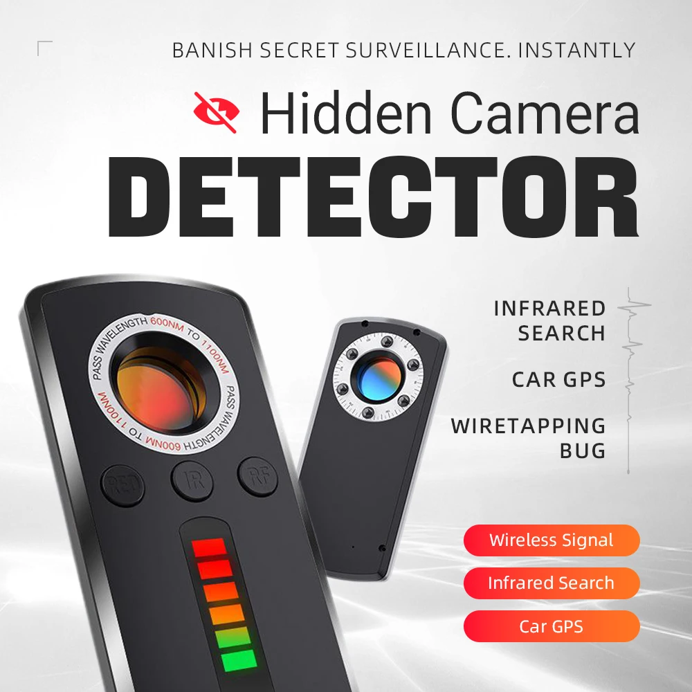 

Hidden Camera Detector Anti Spy Gadget RF Signal GPS Tracker Detector Infrared Camera Finder for Hotel Car Office Security