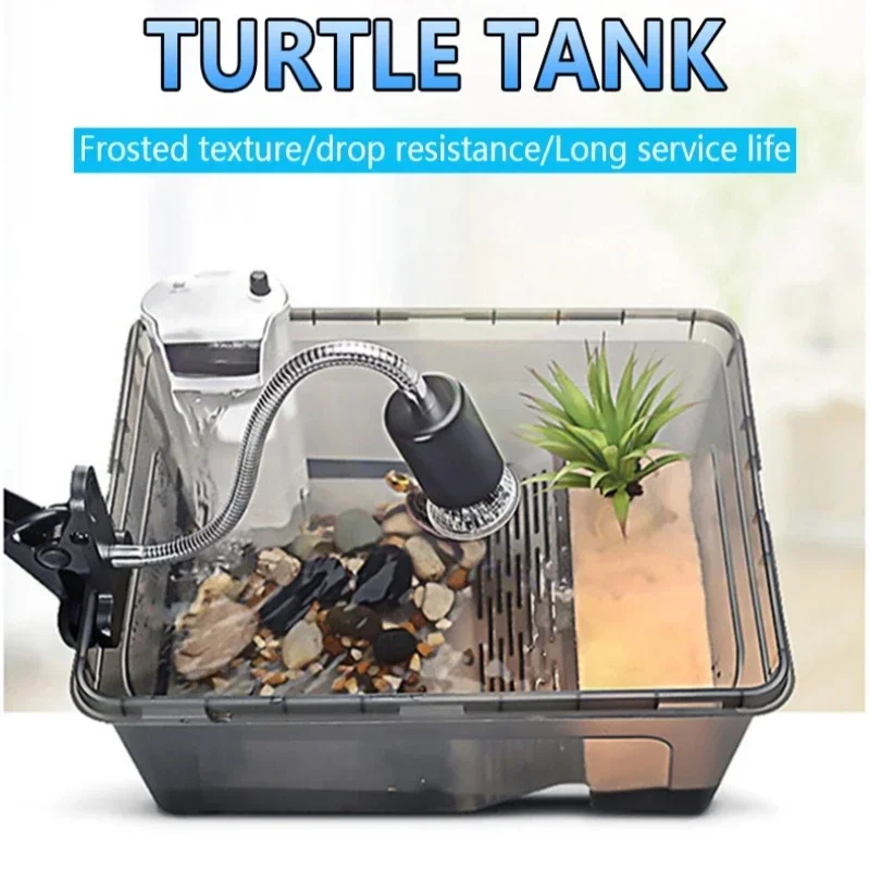 

Reptile Breeding Feeding Box for Small Animals Turtle Terrarium with Sun Terrace Pet Climbing Home for Spiders Lizards Turtles