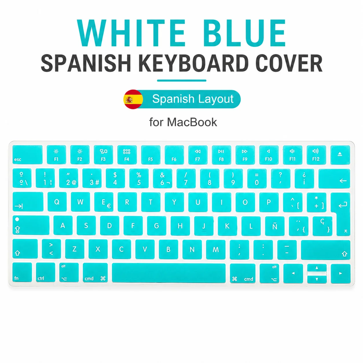 Spanish EU Layout Keyboard Cover For iMac Magic Keyboard 2 A1644 MLA22LL/A,Dustproof&Waterproof,13 Colors Available