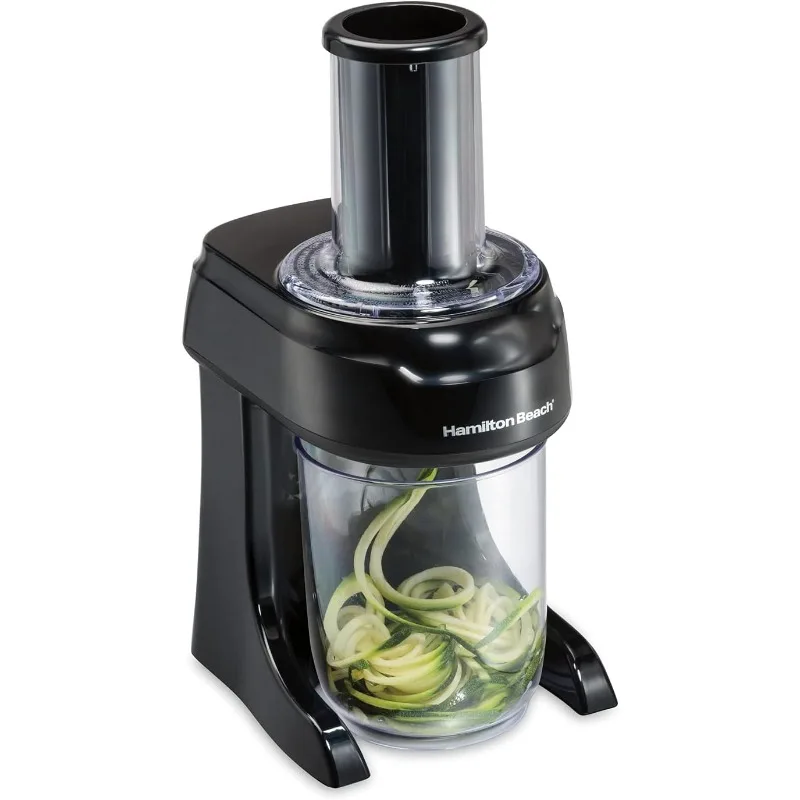 Hamilton Beach 3-in-1 elektrik sayur Spiralizer untuk mie sayuran, pembuat Zoodle & pengiris dengan 3 pemotong kerucut untuk Spaghetti