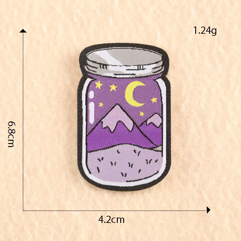 Patches Für Jacken Outdoor Thermocollant Rock Eisen Auf Kleidung 6X4 Landschaft Raum Ufo Bus Kompass Augen Kirsche Stickerei kleine – Detail 18
