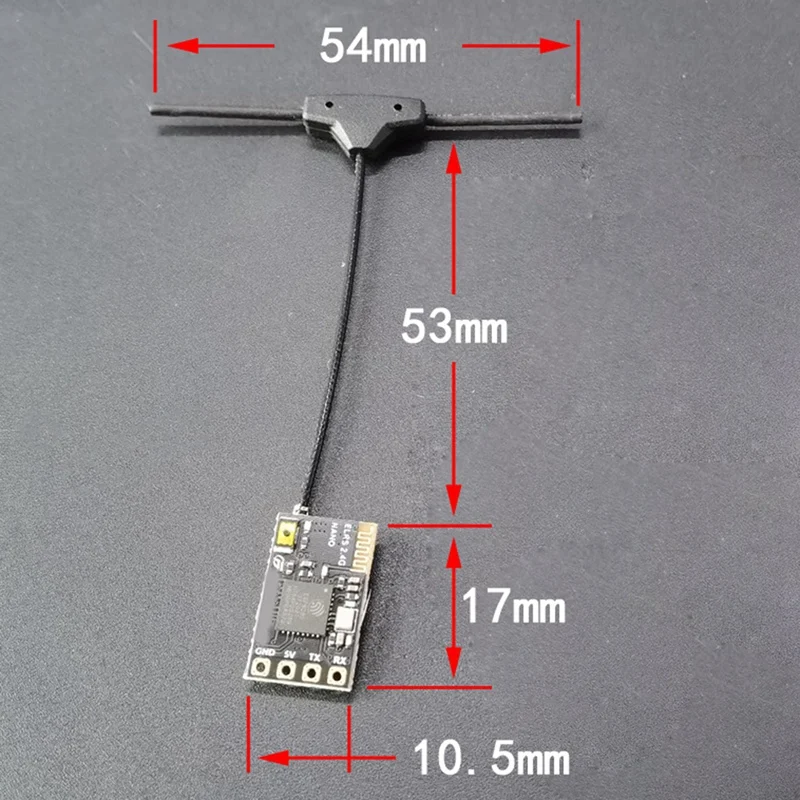مستقبل النانو CRSF الأسود ، معدل تحديث مرتفع ، قطع غيار طائرات بدون طيار بتحكم عن بعد ، RX24 ، G