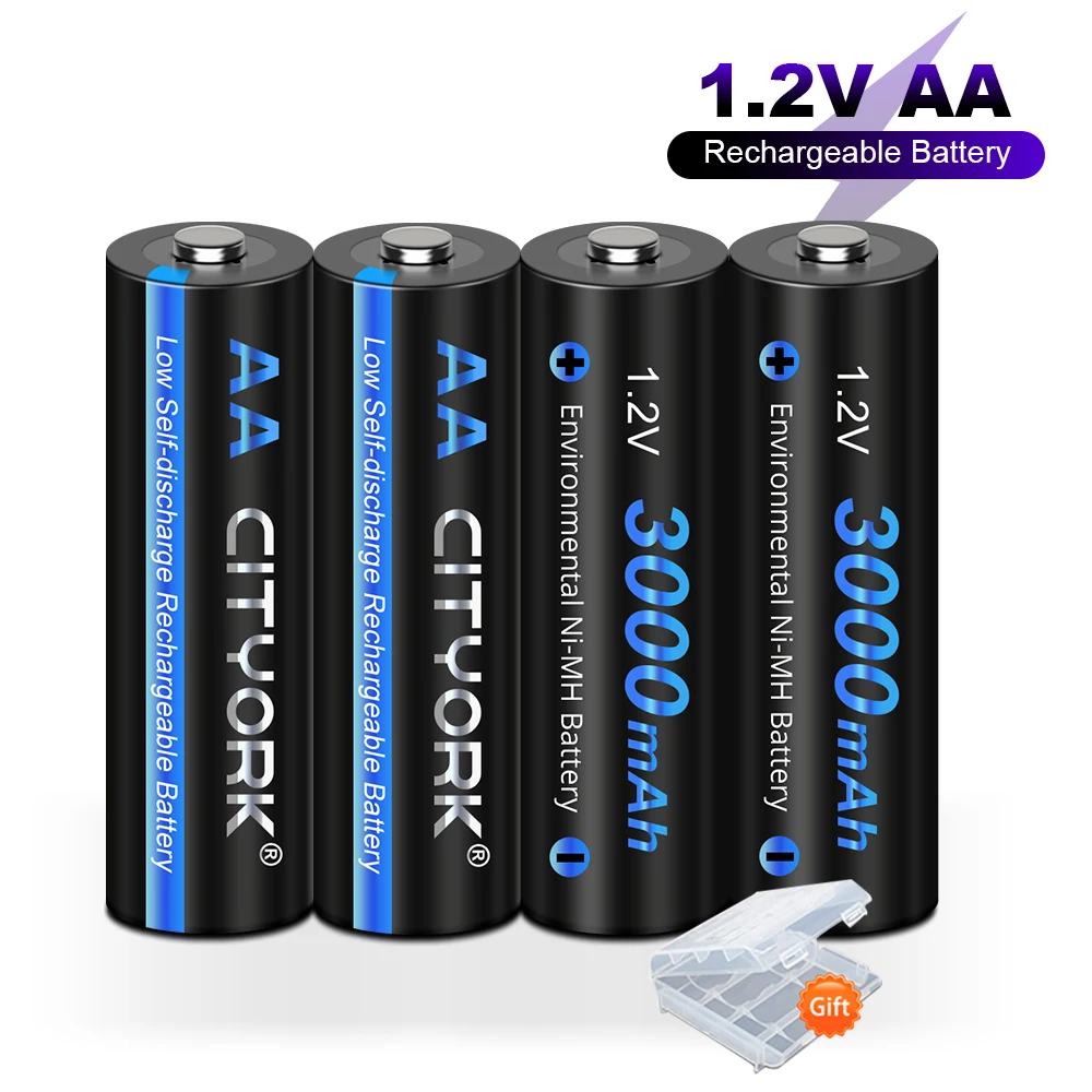 

Original Battery AA 3000mAh 1.2V AA rechargeable battery NI-MH AA batteries for Camera Flashlight Toy