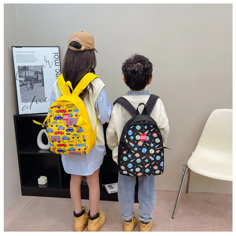 Mochila con estampado de dinosaurio para niños, morral informal de dibujos animados, ideal para estudiantes, guardería, 2023