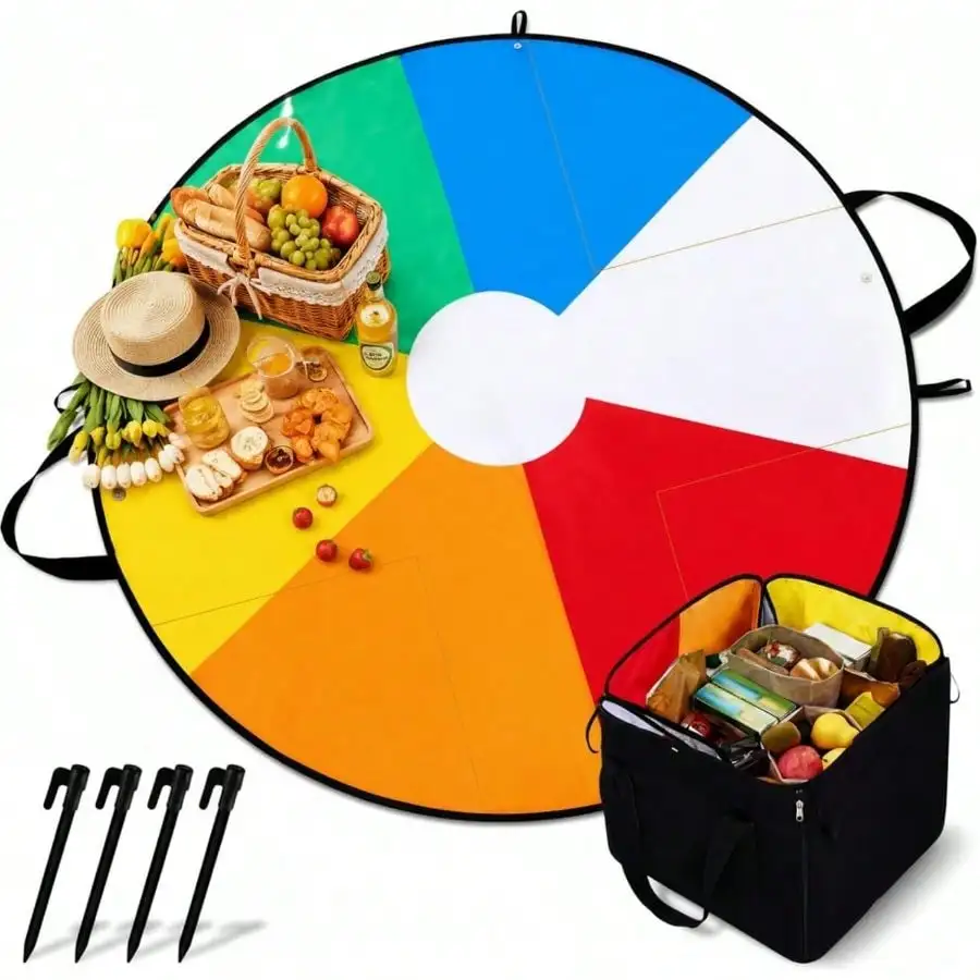 

2-In-1 Beach Ball Picnic Blankets 49 D Large Waterproof Foldable Outdoor Sandproof Camping Blanket Sporting Tournaments Events Travel Beach
