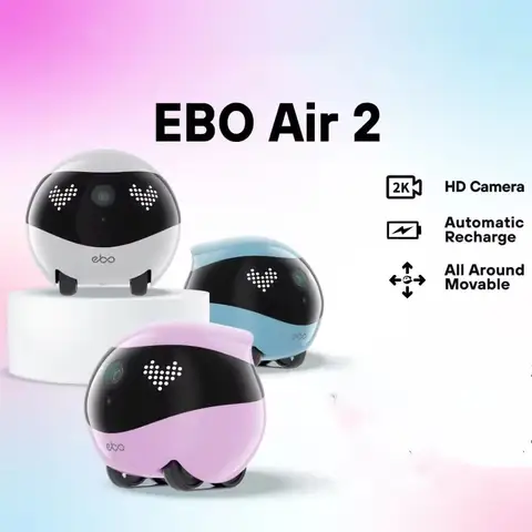 New Enabot EBO AIR2 Intelligent Robot Wireless Camera Robot Remote Monitoring Pet Companion Robot Realtime Control Custom Gift