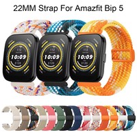 For Amazfit bip 5 Band Bracelet Replacement For Amazfit bip5 Smart watch Wristband Accessories 22mm Braided Magnetic Strap