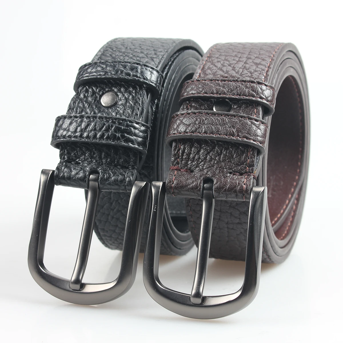 

Blackdiamondonboth sides of thegun 3.7cm wide men's and women's Western bull head denim style bull scalprendy belt smooth buckle