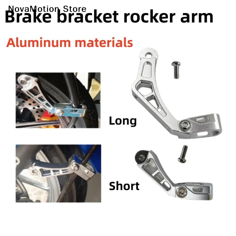 [NM]1 Set Universal Motorcycle Brake Pedal Rocker Arm CNC Aluminum Alloy Bent Brake Hose Bracket DIY Accessories[NM]