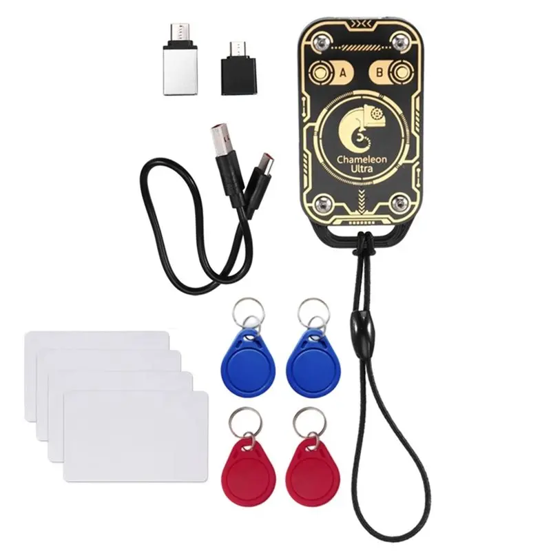 B27B Chameleon Ultra V3.0 RFID Smart Card Emulator Read Writer 125Khz 13.56Mhz ID IC Tag Copyer+4XUID Keychain/CUID Card