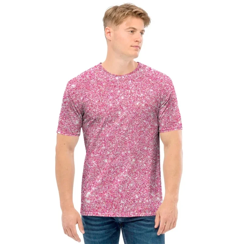 Mens Short Sleeve Casual Tshirt 3d Print Glitter Graphic Tee Shirts For Men Women O Neck Plus Size New In Tops & Tees Streetwear