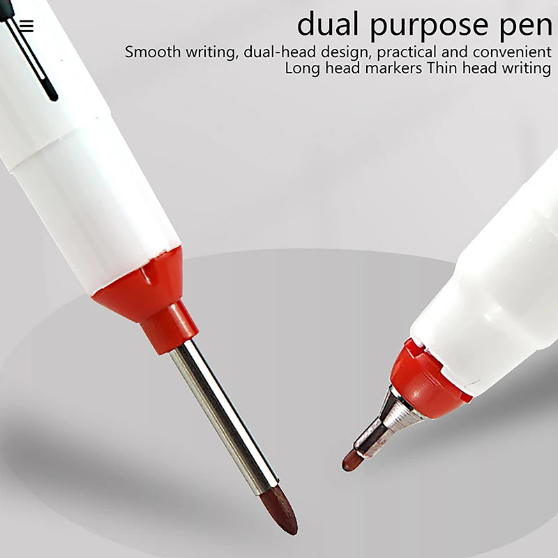 

[k]20mm Red/Black/Blue Ink Creative Long Head Markers Bathroom Woodworking Decoration Multi-purpose Deep Hole Marker Pens