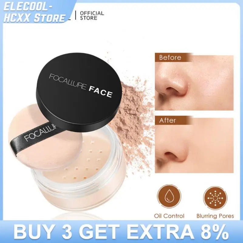 FOCALLURE Loose Powder Matte Multicolor Selectable Loose Powder Oil Control Longlasting Lightweight Natural Setting Loose Powder