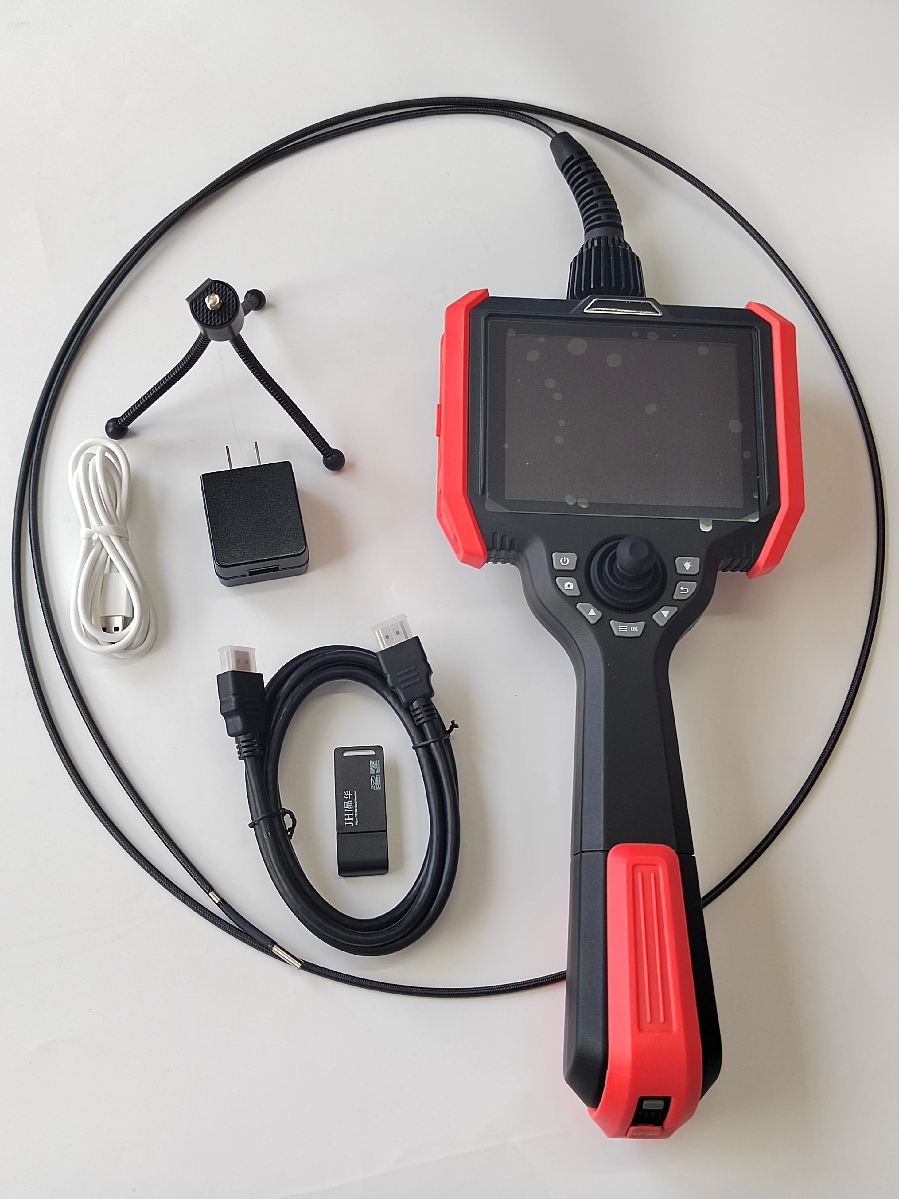 Portable Industrial Videoscope Inspection  with 360 Degree Articulation 5.0'' Display Waterproof IP67