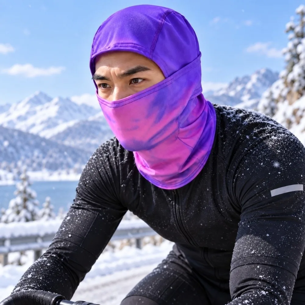Heat Reactive Winter Balaclava Mask Full Cover Breathable Color Changing Headwear Dustproof Screen Soft Lining