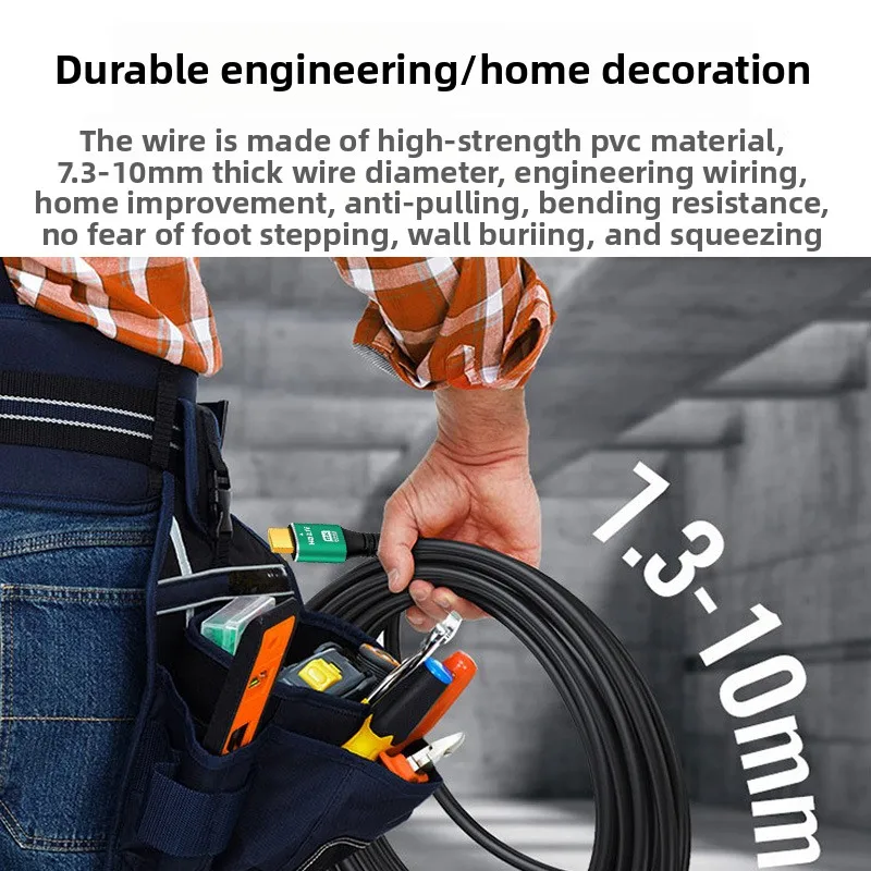 كابل فيديو 8K HDMI 2.1 متوافق مع 48 جيجابت في الثانية عالي السرعة 4K@120 هرتز 8K@60 هرتز 48 جيجابت في الثانية محول لـ RTX 3080 eARC HDR PC صندوق التلفزيون المحمول