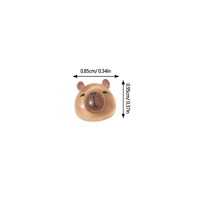 Cute Capybara Nail patch fai da te resina accessori per gioielli per unghie Cartoon Nail Sticker decorazione ornamento Manicure per ragazze regalo