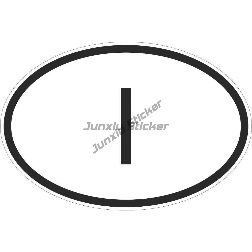 

Oval Sticker Flag Country Code Bumper Decal Car Italy Italian I