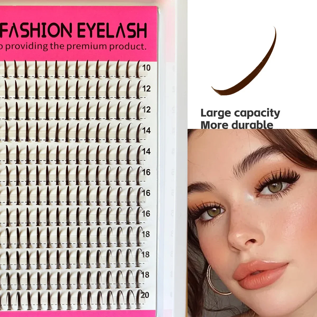 HBZGTLAD 240 Stück Spikes Wimpernbüschel Lang 10-20mm Wimpernspikes Einzelwimpern DIY Spiky Lash – Detail 13