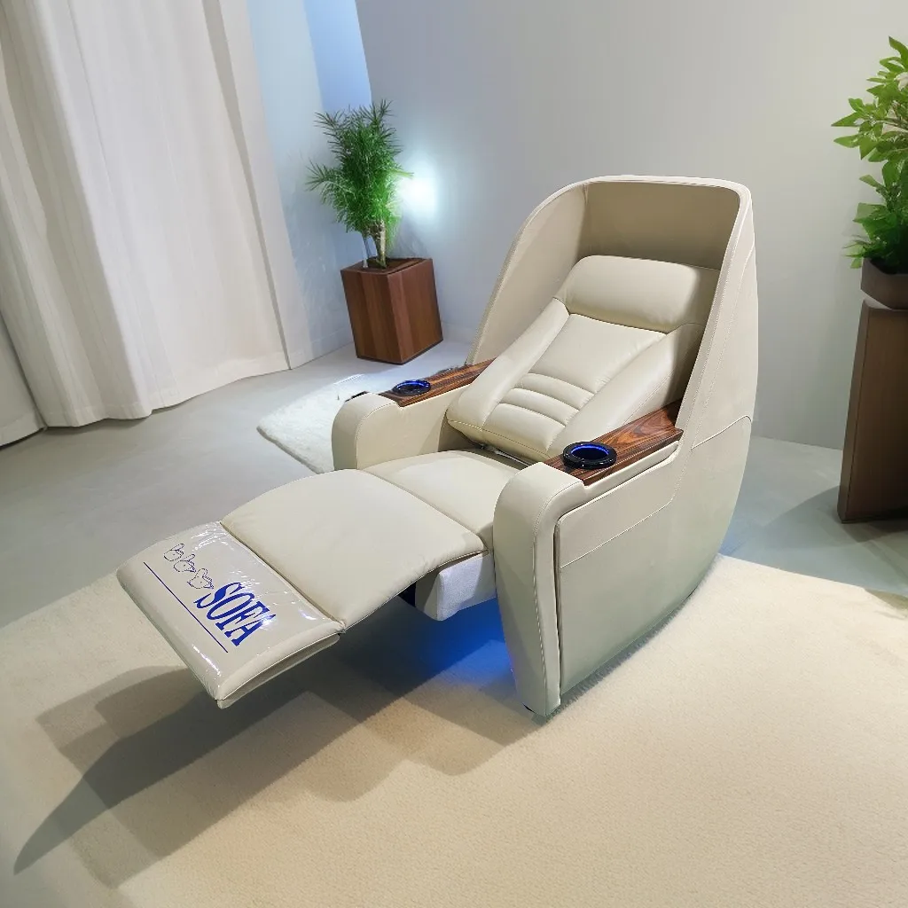 76CM Width         Room Recliner Chair Two Cup Holder Reclining Home Cinema Seat Chair Home Cinema Furniture Vip Movie Seats
