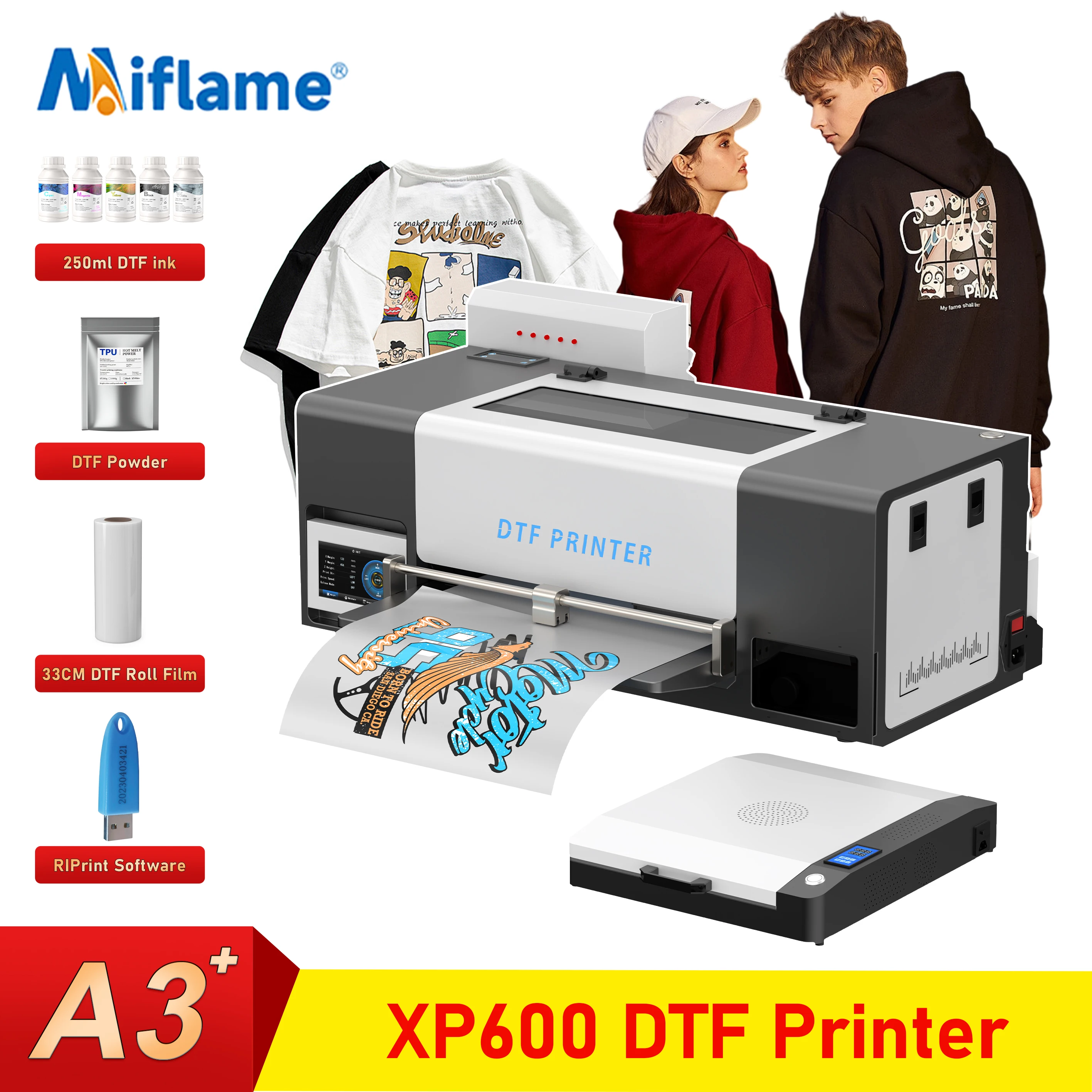 

Принтер A3 DTF для головы Epson XP600, прямой принтер для переноса пленки Impresora dtf 13 дюймов для печатной машины для тканевых футболок
