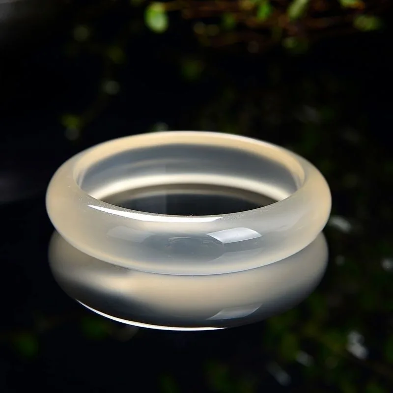 

Natural Agate Bangle Women Healing Gemstone Fine Jewelry Genuine High Ice Grade A Champagne Colour White Agate Bangles Bracelets