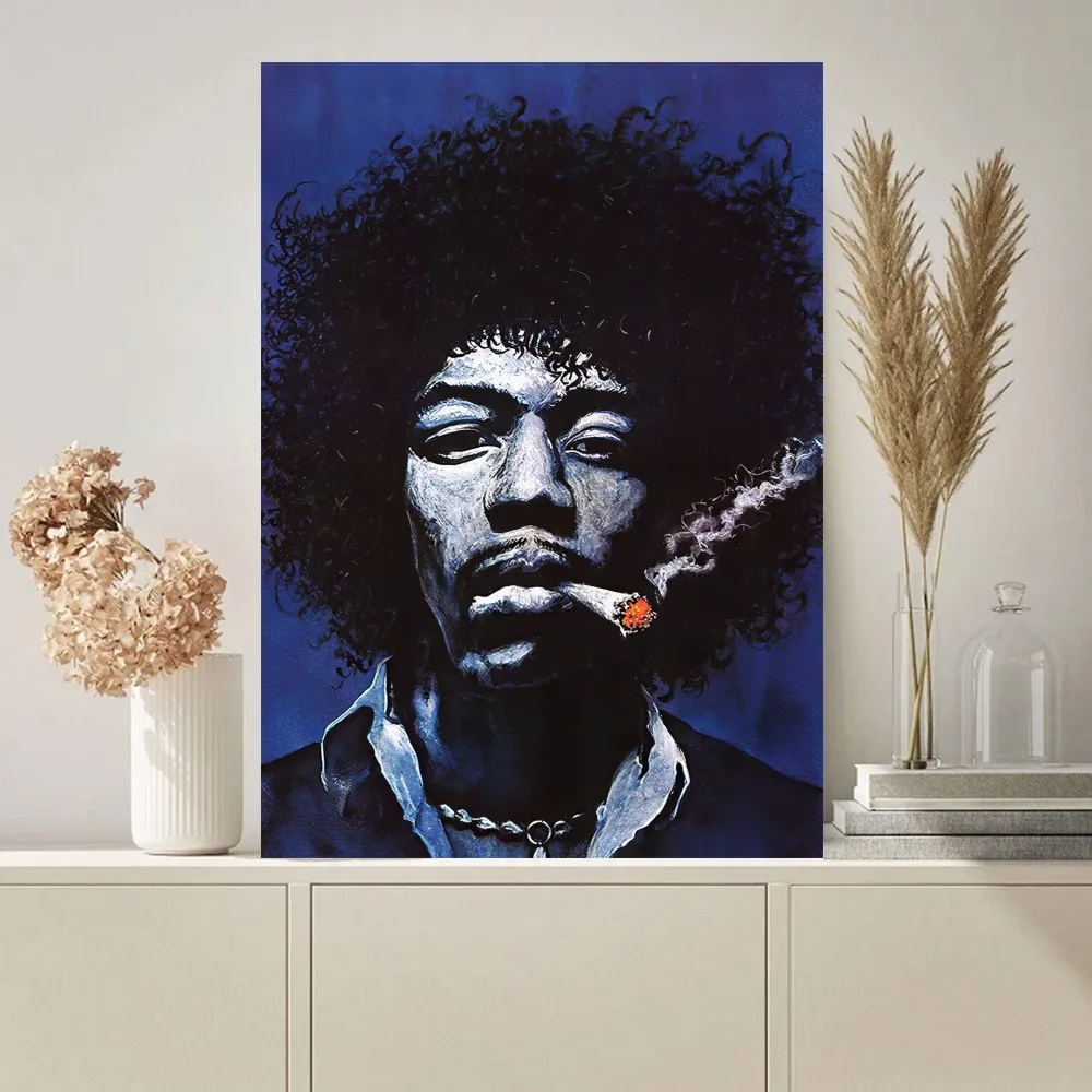 Singer J-Jimi H-Hendrix Poster Paintings on The Wall Picture for Living Room Interior Painting Room Decoration