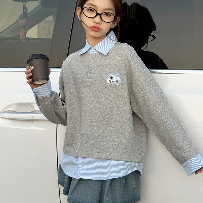 Girls' hoodies are popular in spring and autumn this year with trendy and fashionable girls' shirts and spring outfits
