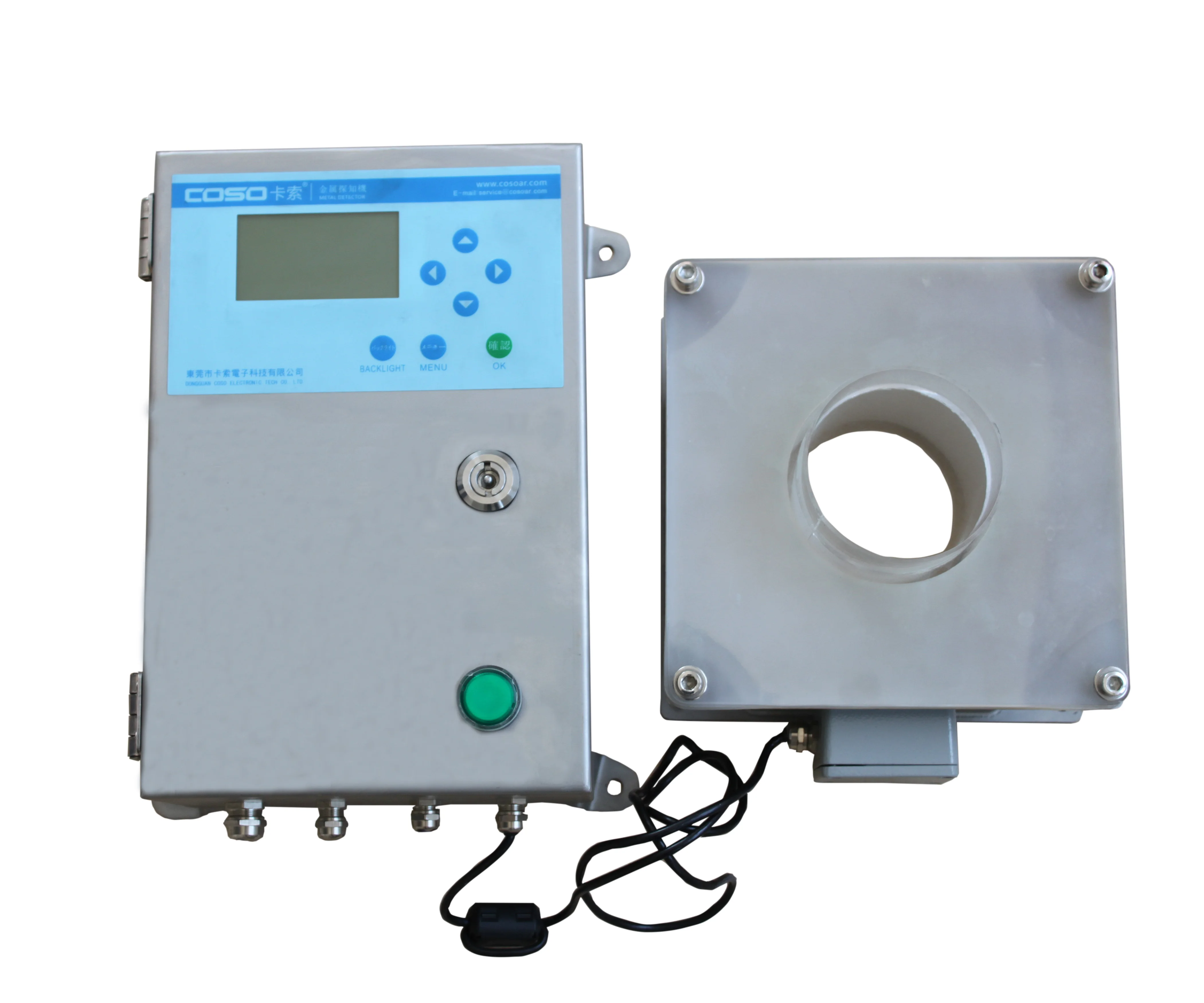 Vertical Pipeline Metal Detector Gravity for Food Plastic Industry