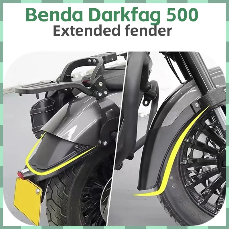 For Benda Darkfag 500 Front And Rear Fenders Extended Fenders No Need To Drill Holes Non-Destructive Installation Anti-Splash