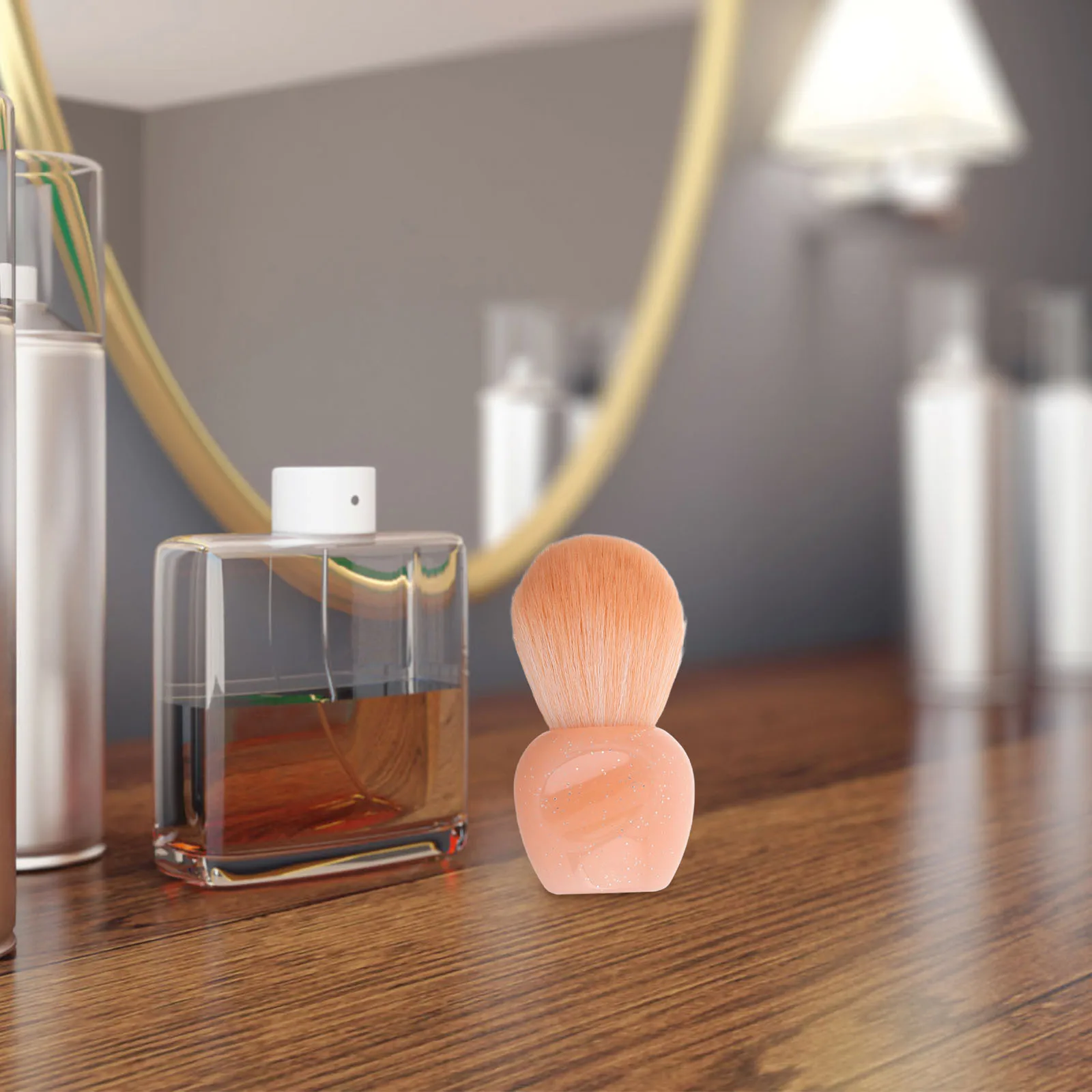 Brosse à poudre pour ongles, 2 pièces, Mini brosse de maquillage pour Blush, pour joues, outil de maquillage de voyage Compact, Application douce, nettoyeur de poussière pour ongles