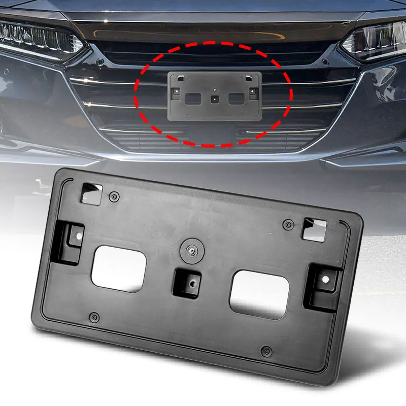 

Передний бампер автомобиля, рамка держателя номерного знака, черная рамка кронштейна номерного знака для Honda Accord 4Dr Hybrid 2018-2022, модель США