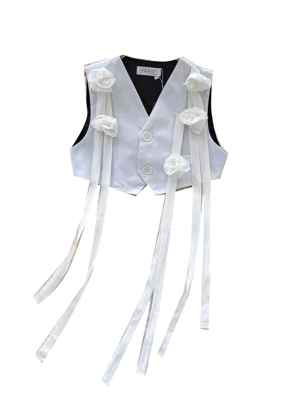 우아한 숏 수트 베스트 여성용 봄 태슬 디자인 분위기 있는 숄더 코트 출퇴근 스타일 단색 기타 소재 00%