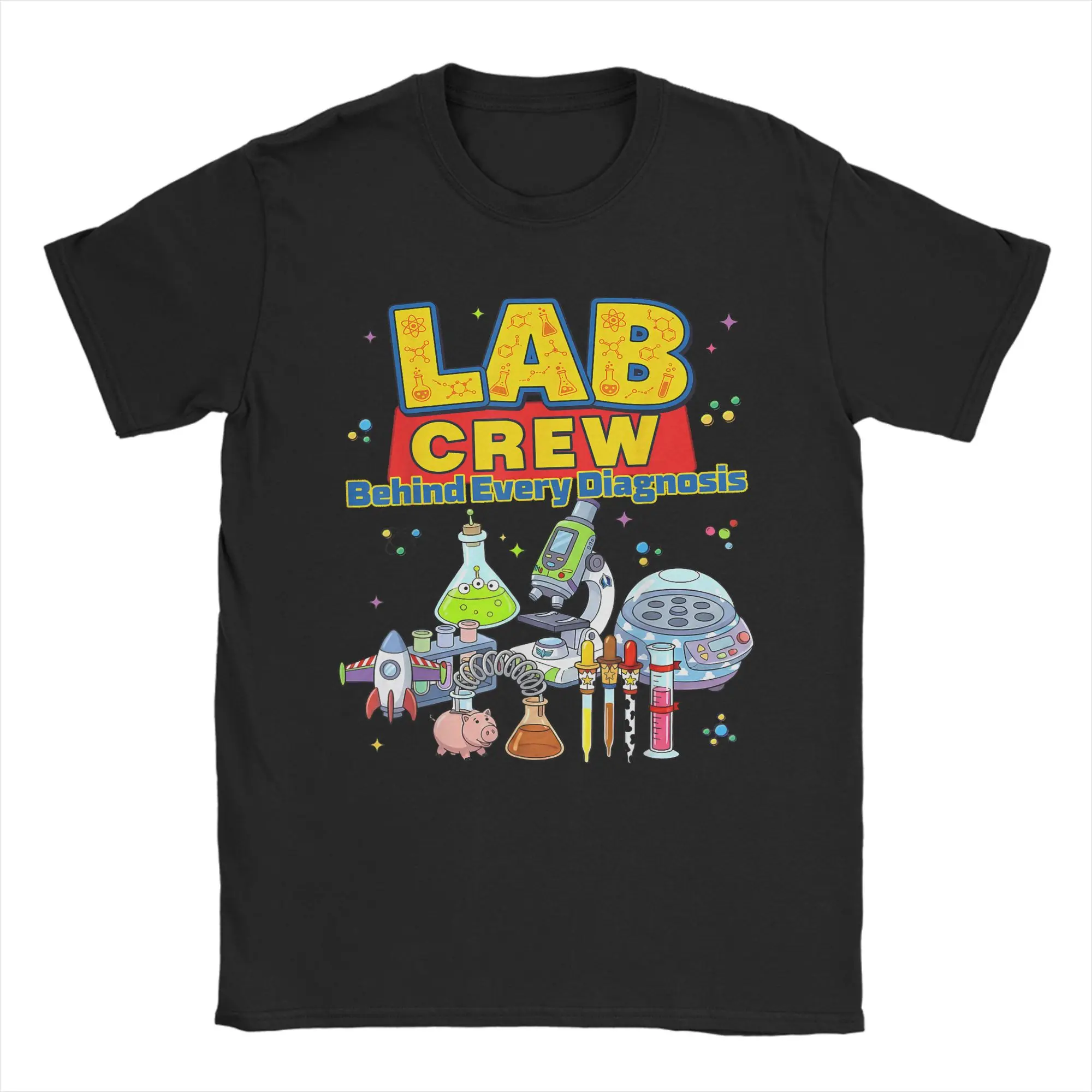 Lab Crew Cute Science Laboratory Diagnostic Lab Week 2026 T Shirts Short Sleeves Vintage Tshirt Summer Cotton O Neck  Top Tees