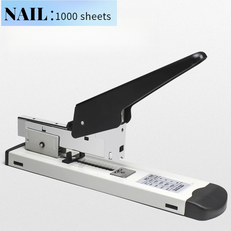 Large Capacity Paper Binding Stapler With Nails Heavy Duty Stapler Bookbinding Stapling Staples Hand Operated Stapler 100 Sheets