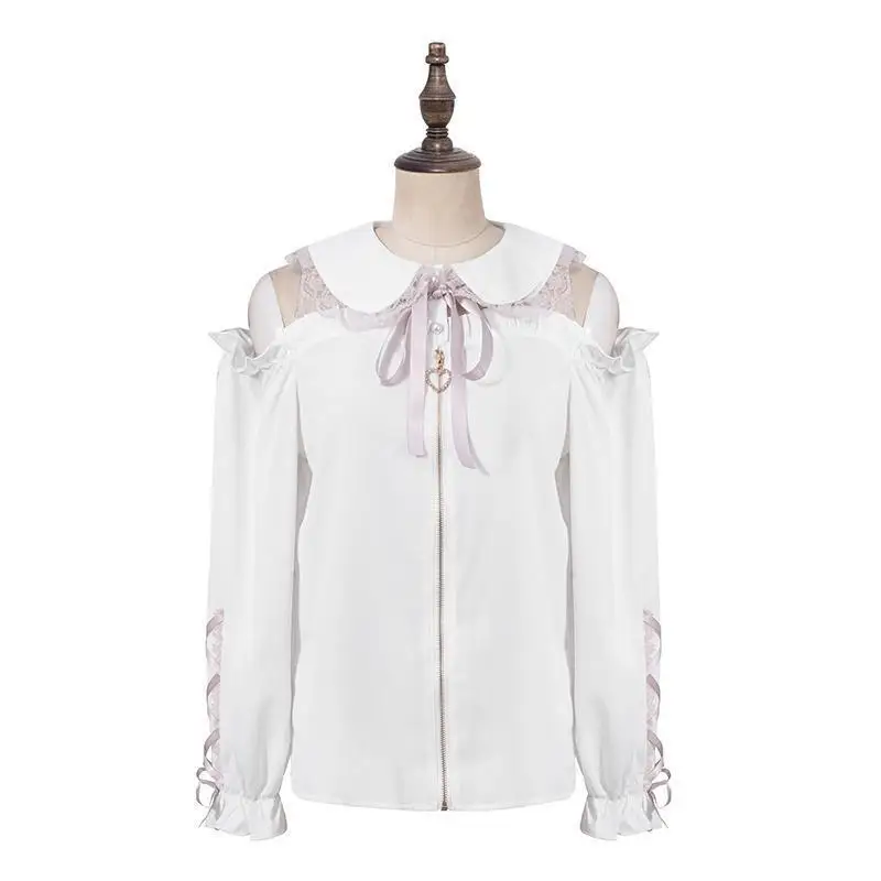 Christmas Hot Sale Sweet Cute Casual Versatile Women's New Naval Collar Lace Ruffle Doll Collar Blouse Festival Daily Outfit