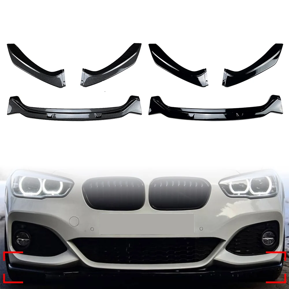 3Pcs Car Front Bumper Lip Chin Spoiler Splitter Trim Body Kit Accessories For BMW F20 F21 1 Series 2011-2019