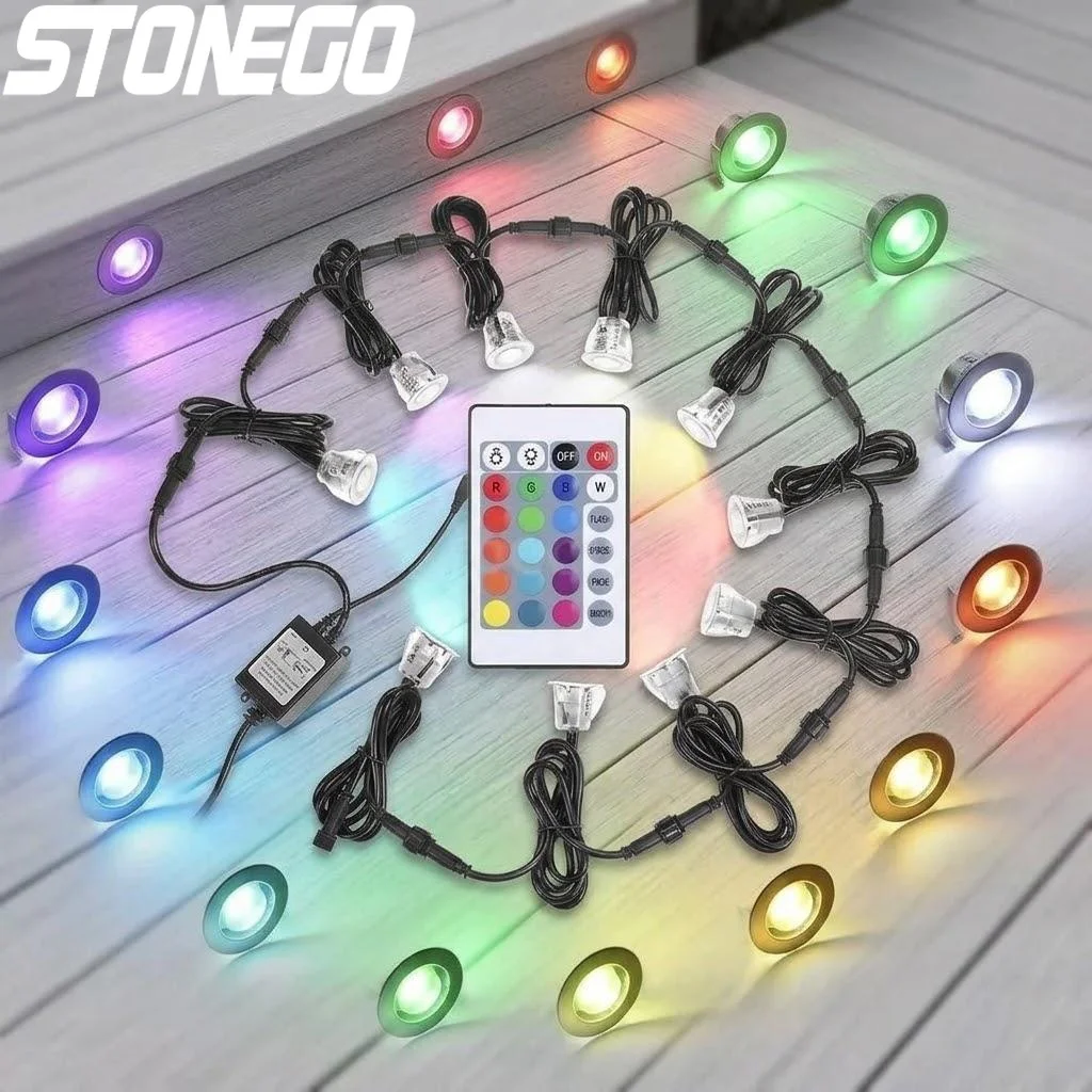 

Светодиодный настенный светильник RGBW 32 мм, 6 Вт, 500 лм, SMD2835, встраиваемый, с изменением цвета, 16 цветов, для внутреннего и наружного использования