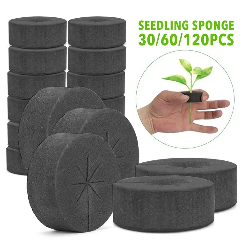 30/60/120Pcs Garden Plants Clone Collars Neoprene Foam Insert Sponge Flower Nursery Hydroponics Cloning Plant Germination Tools