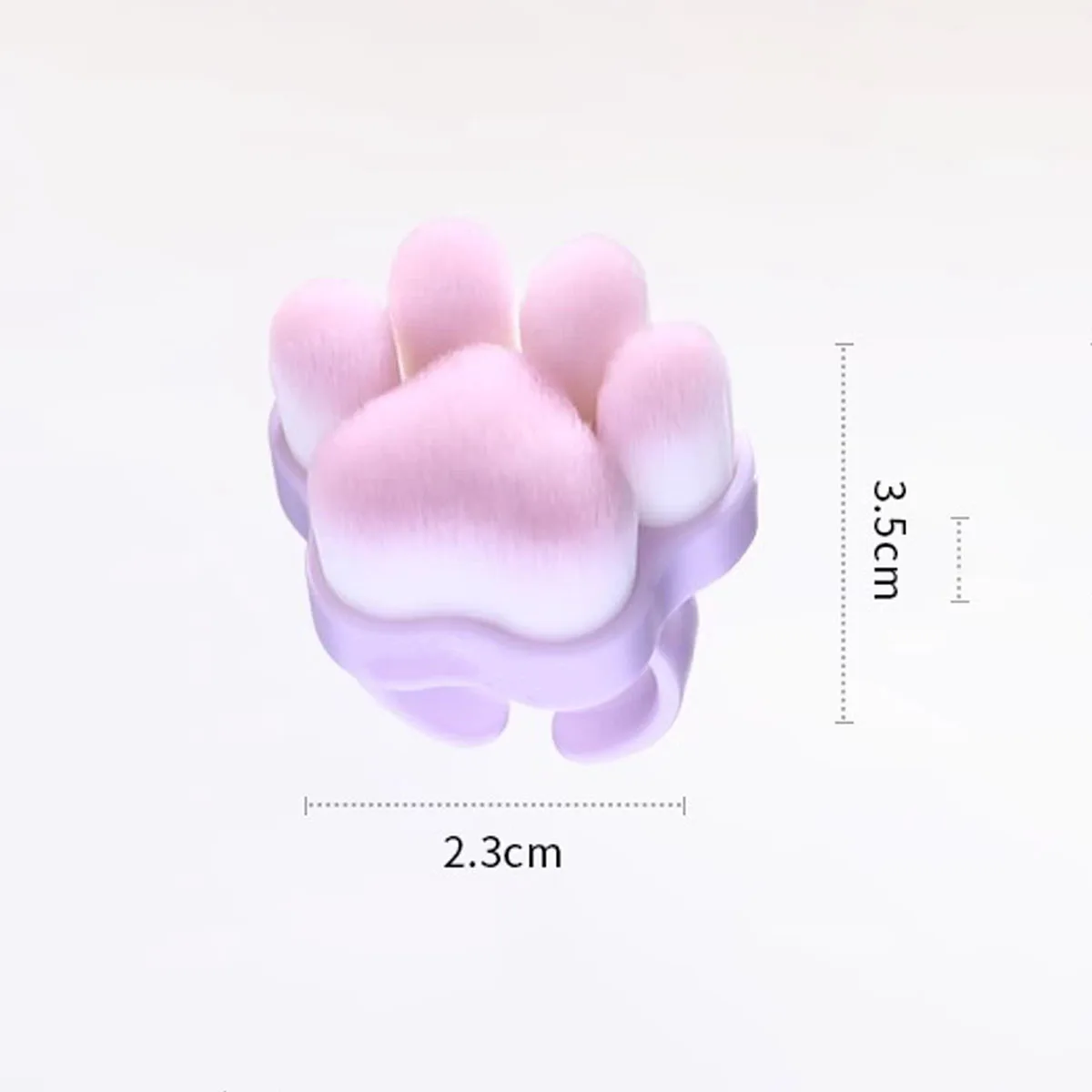 Lindo gato pata cepillo para polvo de uñas anillo para dedo plumero caja ciega quitar esmalte de Gel herramienta de limpieza en polvo accesorios de manicura