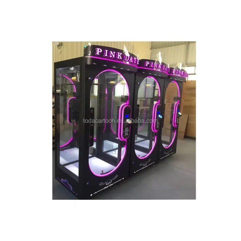 Coin Operated Arcade Game Machine Key Cutting Vending Machine Cut Ur Prize Pink Date Game Machine