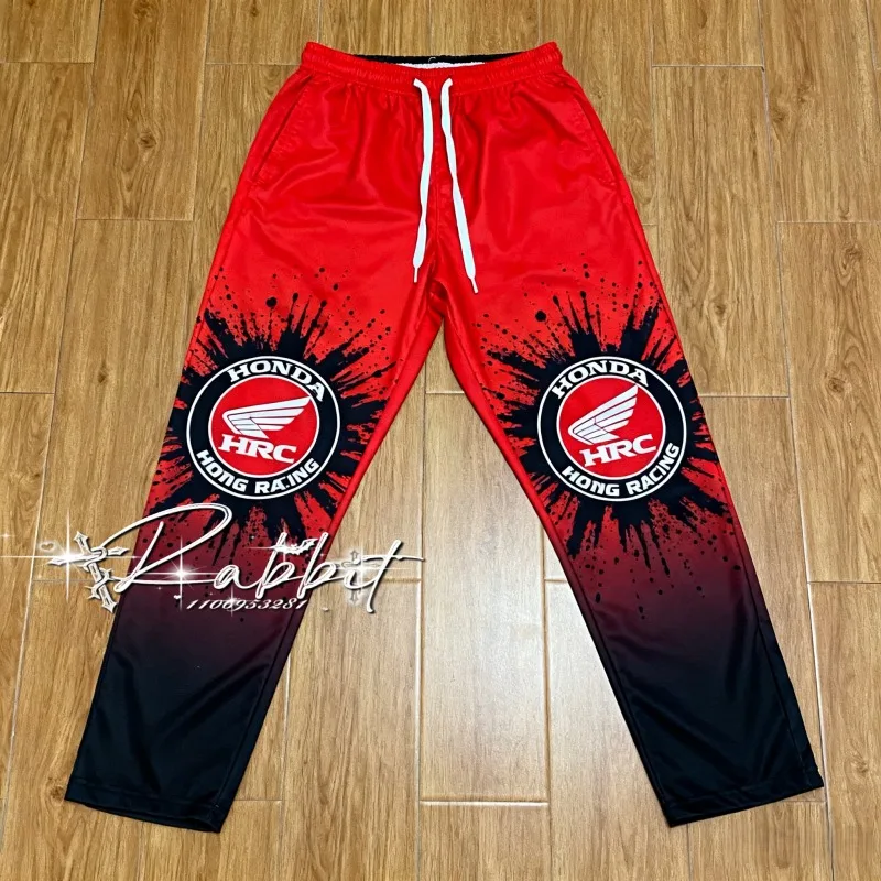 

2025 Honda Racing Team Fashion Street Cool Motorcycle Pants Men's Workwear Quick Drying Casual Pants Motorcycle Racing Pants