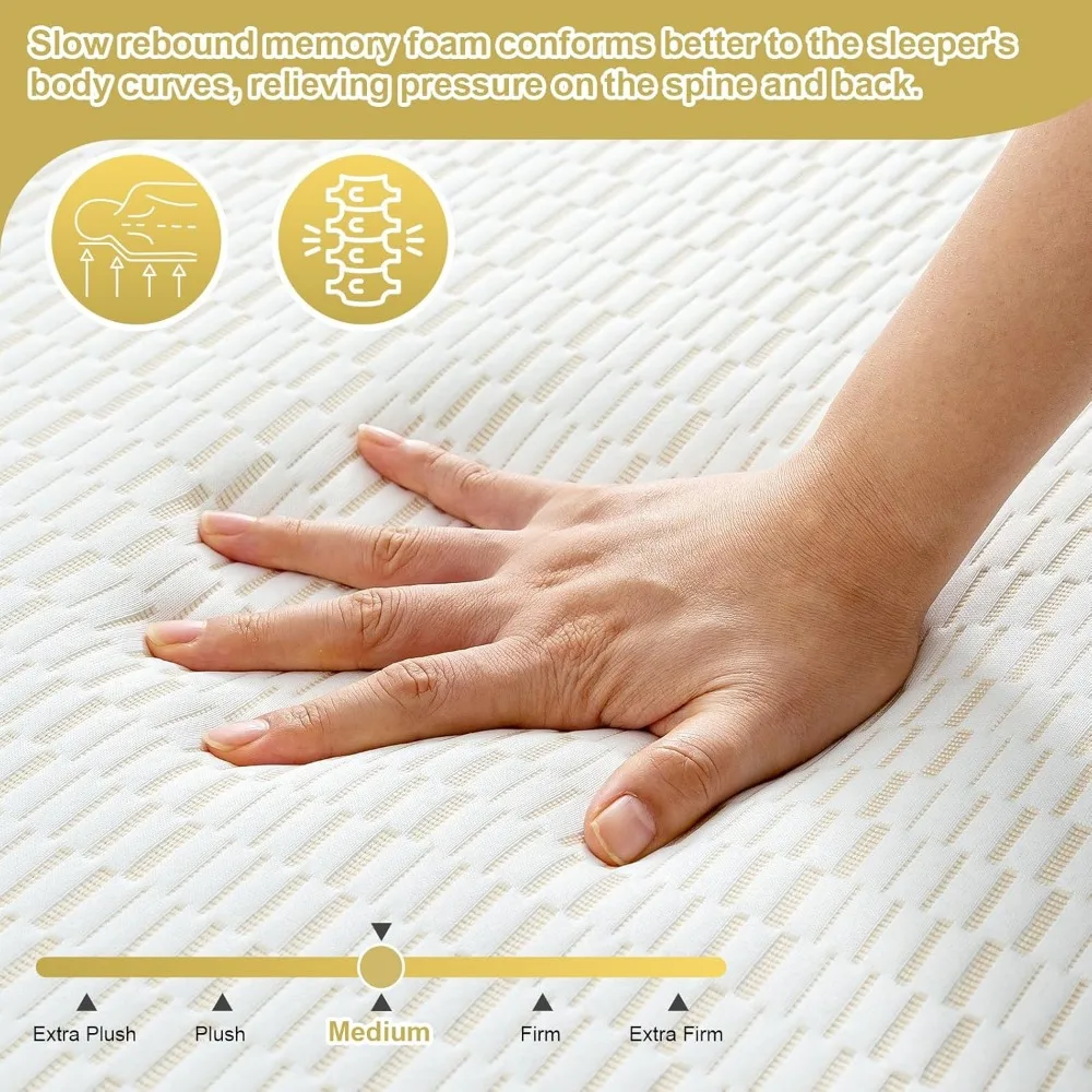 مرتبة قابلة للطي، مرتبة إسفنجية الذاكرة ثلاثية الطي، مرتبة قابلة للطي مع غطاء قابل للغسل، مرتبة ثلاثية الطي لليوجا/التخييم #3