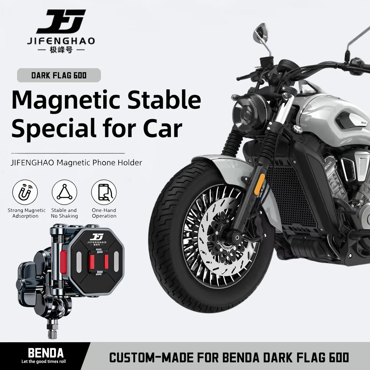 jifenghao-for-is-compatible-with-benda-black-flag-600-cycling-phone-holder-magnetic-floating-quick-release-navigation-bar-shockproof-and-waterproof
