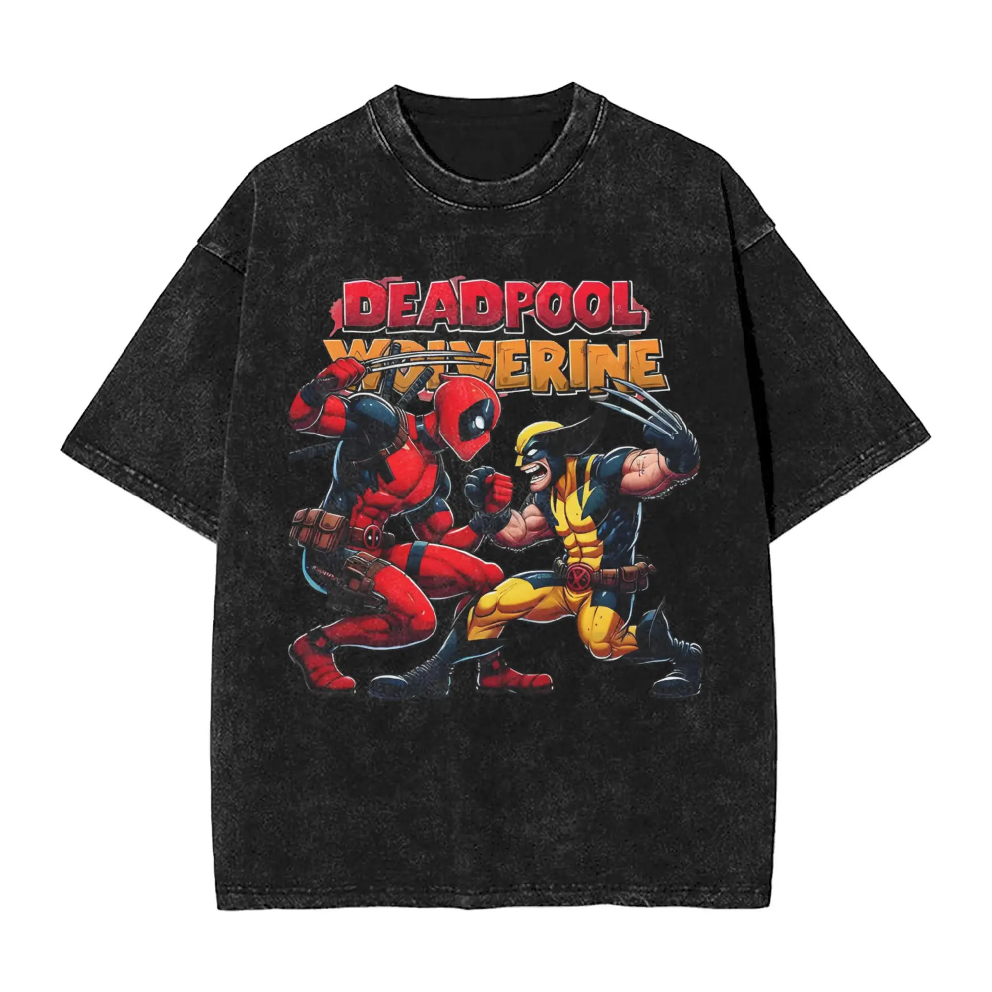 

Deadpool & Wolverine Cartoon T-Shirt Fashion T-Shirts Short Sleeve Awesome Tops Beach Cotton O Neck Oversized Clothes