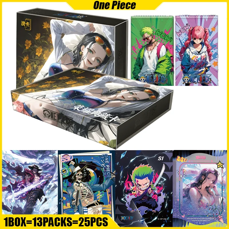 AOKA Vol.2 One Piece Cards Luffy Zoro Nami Anime Collection Cards Mistery Box Board Games Toys Birthday Gifts for Boys and Girls