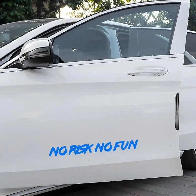 D5BE Premium Automotive Lettering Decals for Car Exterior Quick Installation Removable No Risk No Fun Sticker