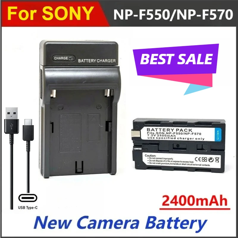 

For SONY NP-F570 NP-F550 Battery Charger 2400mAh NP-F970 F770 F750 F960 F730 F980 F550 F530 TRV35 TRV58 FD91 MC1500C Fill Light