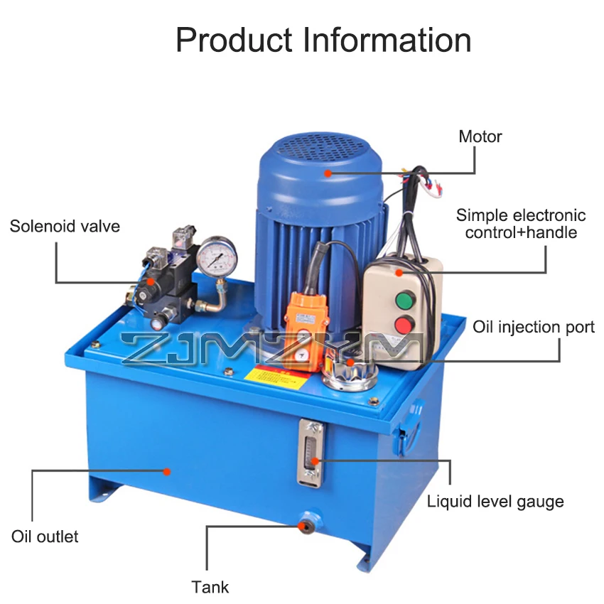 380V Household Complete Set of Electric Hydraulic Station Hydraulic Cylinder Pump Station Electric Manual Hydraulic Station 3/5T